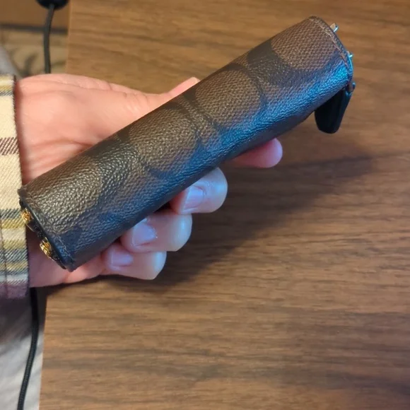 Coach Brown Small Double Zip Wallet/Card Holder - Picture 3 of 16